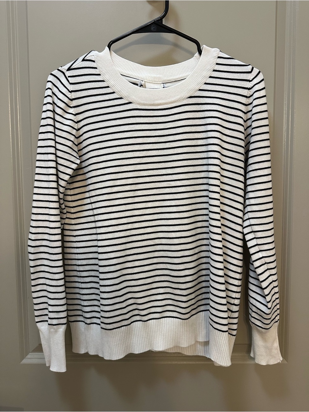 DJ & JUJU Francie Striped Pullover Swearer with Back Detail